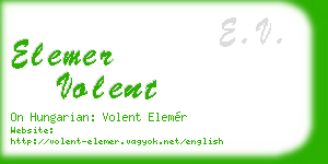 elemer volent business card